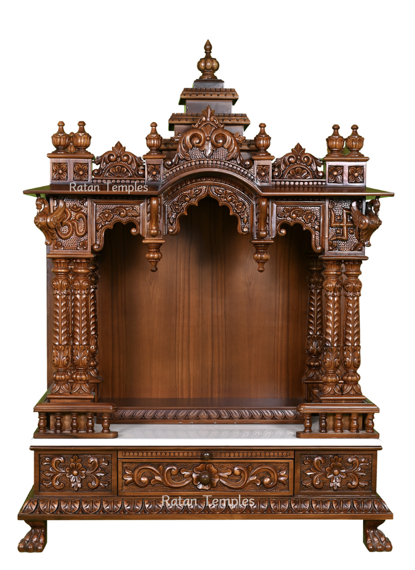 Designer Teak Wood Home Temple – Model M-1